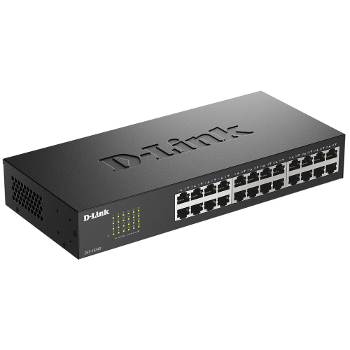 Коммутатор D-Link Неуправляемый коммутатор, 24x100Base-TX, корпус металл (DES-1024D/H2A)
