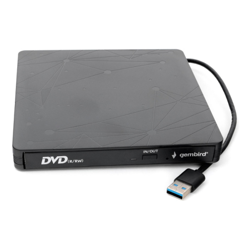 *Внешний оптический привод USB 3.0 Gembird DVD-USB-03 пластик, черный фото 2