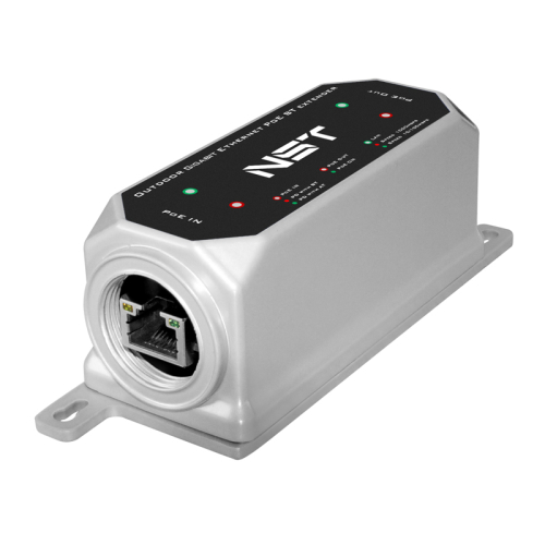 Уличный Ultra PoE удлинитель Gigabit Ethernet до 250м на 1 порт. Порты Ethernet: Вход - 1x10/ 100/ 1000Base-T RJ45; Выход - 1x10/ 100/ 1000Base-T RJ45. Порты PoE: Вход - 1xIEEE 802.3af/ at/ bt/ Passive POE ( (NS-EX-1GP/W)