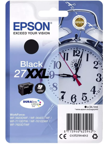 Картридж/ Epson I/C Black XXL WF7110/7610 new (C13T27914012)