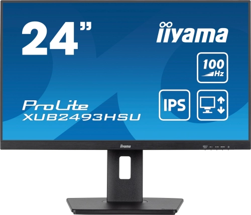 Монитор Iiyama 23.8 ProLite XUB2493HSU-B6 черный IPS LED 1ms 16:9 HDMI M/ M матовая HAS Piv 250cd 178гр/ 178гр 1920x1080 100Hz DP FHD USB 4.6кг