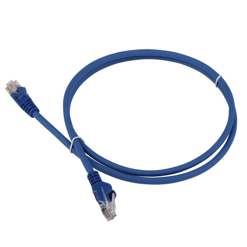 Патч-корд RJ45 - RJ45, 4 пары, UTP, категория 5е, 6 м, синий, LSZH, LANMASTER LAN-PC45/U5E-6.0-BL