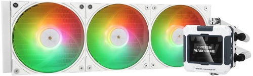 Водяное охлаждение для процессора/ Thermalright Frozen Warframe 360 White Argb (360mm, White, ARGB/ Fans: 3x120mm, 70.84CFM, 29.8dBA, 2000RPM/ Pump height 60mm, 23dBA, 3000RPM, Rad thickness 27mm/ S: (F-WFRAME-360-WH-ARGB)