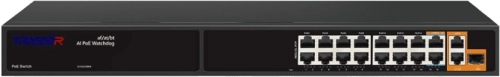 Коммутатор Trassir TR-NS11191S-285-16PoE (L2) 15x100Мбит/с 3x1Гбит/с 1SFP 16PoE 285W неуправляемый