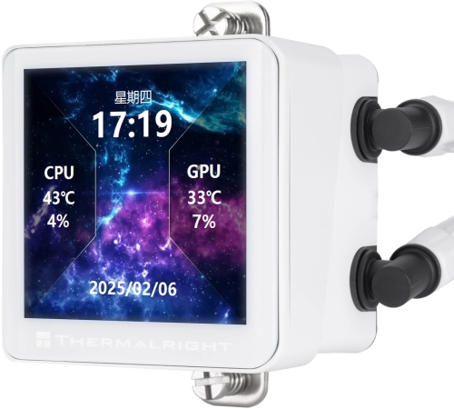 Система водяного охлаждения Thermalright Frozen Vision 360 V2 ARGB Soc-AM5/AM4/1200/1700/1851 белый 4-pin 27dB Al LCD Ret (F-VISION-360-WH-ARGB-V2) фото 2