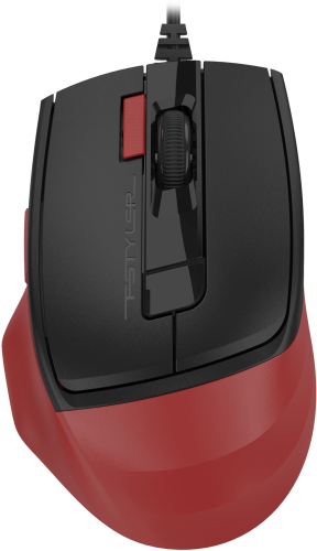 Мышь A4Tech Fstyler FM45S Air красный/ черный оптическая (2400dpi) silent USB (7but) (FM45S AIR USB (SPORTS RED))