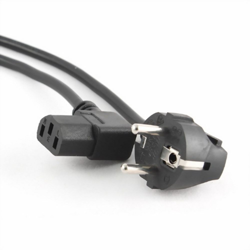 Кабель питания Cablexpert Schuko-C13, VDE, 3х0.75мм2, 10А, угл.разъем, с заземлением, 1.8м, черный [PC-186A-VDE]