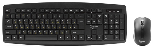 Клавиатура + мышь Gembird KBS-8000, черный, USB, беспроводная, 2.4ГГц/ 10м, 1600DPI, мини-приемник (KBS-8000)