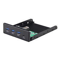 USB-концентратор на передней панели/ Front panel 3.5" Hiper for PC case, 3 x USB 3.0 HUBs, 1 x USB 3.0 TYPE C ports (IFP3-U33C)