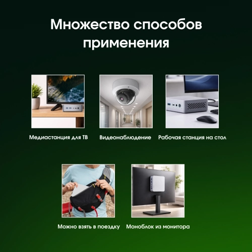 Компьютер Digma Pro Minimax X5 Ryzen 7 7840HS (3.8) 16Gb SSD512Gb 780M Windows 11 Pro GbitEth WiFi BT 100W серебристый (DPR7-ADXW01) фото 16
