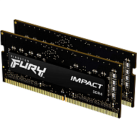 SO-DIMM DDR 4 DIMM 32Gb PC25600, 3200Mhz, Kingston FURY Impact (Kit of 2) (KF432S20IBK2/32) (retail)