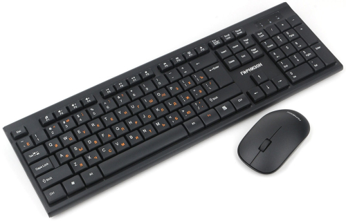 Гарнизон Комплект клавиатура + мышь GKS-150, беспроводная, черный, 2.4 ГГц, 1000 DPI, USB, з кл + колесо-кнопка, nano-приемник (GKS-150)