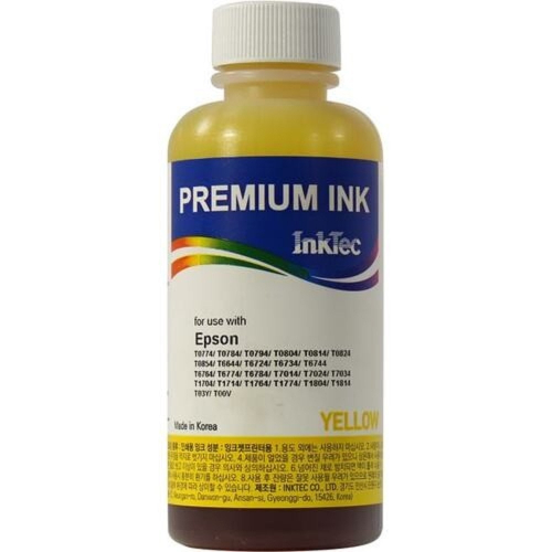 InkTec Чернила Epson R270, E0010 (InkTec) T0824, Y, 0,1л (оригинальная фасовка) (E0010-100MY) (15016125)