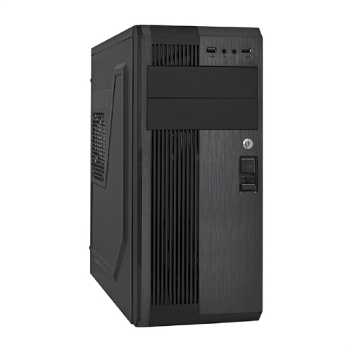 Exegate EX283221RUS Корпус Miditower ExeGate UN-605B Black, ATX, , 2*USB, Audio, замок блокировки кнопки питания