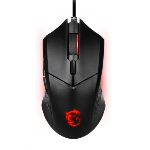 Мышь MSI Clutch GM08, Wired, optical, 6200dpi, USB, 6 but, red led, Black (S12-0401810-CLA)