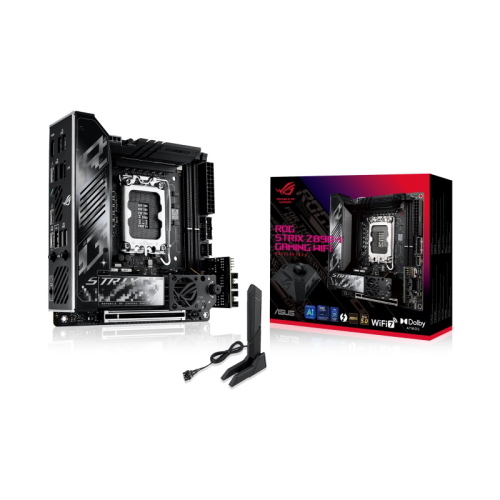 Материнская плата/ MB ASUS INTEL Z890 s1851, 2xDDR5(96GB), 1xPCIe 5.0x16, 1xLAN (2.5GbE), Wi-Fi, BT, 2xSATA 6Gb/s, 2xM.2, 2xThunderbolt 4 (USB-C), 1xUSB-C, 6xUSB 3.2, mini ITX, 90MB1IC0-M0EAY0