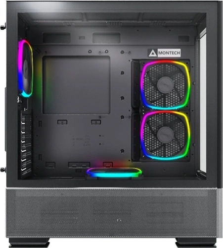 Корпус Montech Sky Two черный без БП ATX 3x140mm 2xUSB3.0 audio bott PSU (SKY TWO BL) фото 3