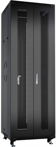 Cabeus ND-05C-42U60/ 120-BK Шкаф монтажный телекоммуникационный 19 напольный для распределительного и серверного оборудования 42U 600x1200x2055mm (ШхГхВ) передняя и задняя двойные перфорированные двер (ND-05C-42U60/120-BK)