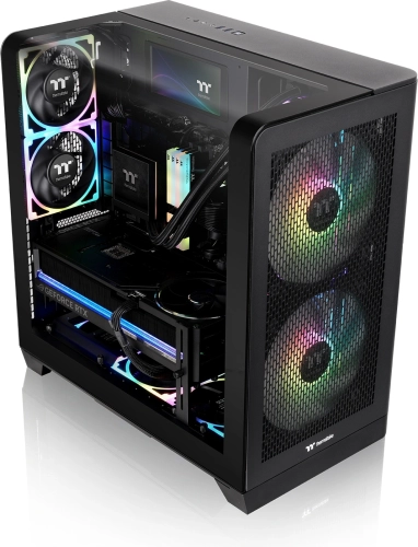 Корпус Thermaltake View 390 Air черный без БП E-ATX 2x120mm 2xUSB3.0 1xUSB3.1 audio bott PSU (CA-11F-00M1WN-00) фото 6