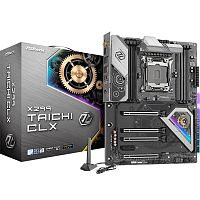 X299 TAICHI CLX, Socket 2066, Intel®X299, 8xDDR4-2666, 4xPCI-Ex16, 1xPCI-Ex1, 10xSATA3(RAID 0/ 1/ 5/ 10), 3xM.2, 8 Ch Audio, GLan, 1x2.5GLAN, WiFi, (2+4)xUSB2.0, (4+2)xUSB3.2, (1+1)xUSB3.2 Type-C™, ATX, RTL, {5} (339765)