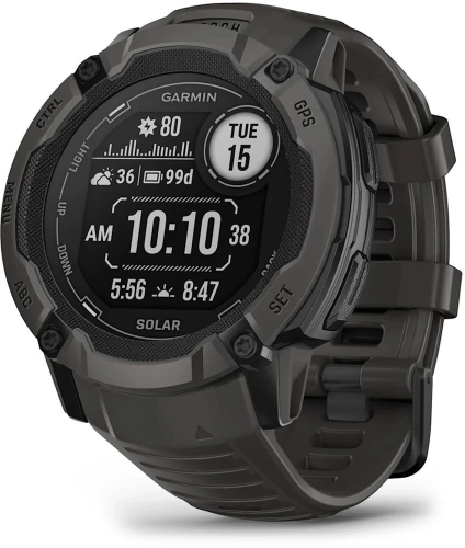Смарт-часы Garmin Instinct 2X Solar 50мм 1 MIP корп.черный рем.черный (010-02805-00)