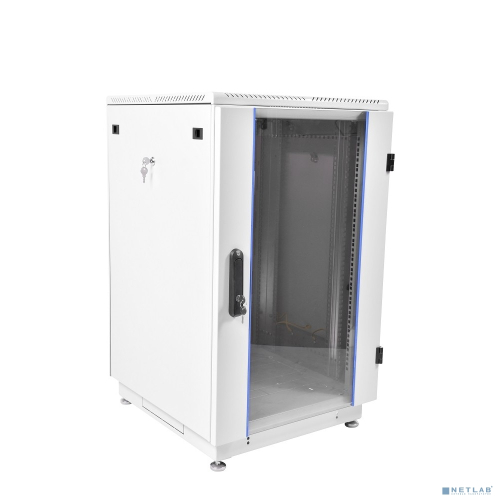 Шкаф телекоммуникационный напольный 18U (600x800) дверь стекло (2 места) (ШТК-М-18.6.8-1ААА)