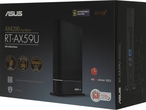 ASUS RT-AX59U/ / 802.11b/ g/ n/ ac/ ax, 3603 + 574Mbps, 2,4 + 5 gGz, 5 internal antenna; 90IG07Z0-MO3C00 фото 10