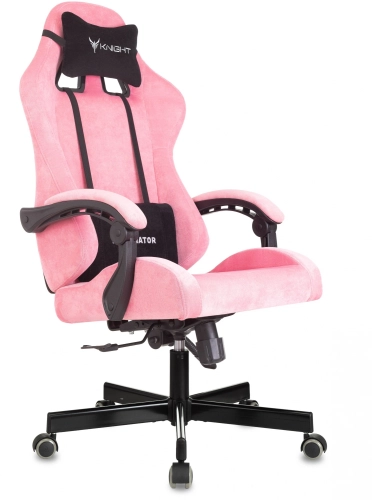 Кресло игровое Knight Terminator розовый Velvet 36 крестов. металл (KNIGHT TERMINATOR PK)