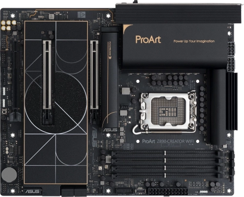 Материнская плата ASUS PROART Z890-CREATOR WIFI, LGA1851, Z890, 4*DDR5, 4*SATA, 5*M.2, 6*USB 3.2, 1*USB 2.0, Type-C, 3*PCIx16, DP+HDMI, ATX; 90MB1JD0-M0EAY0
