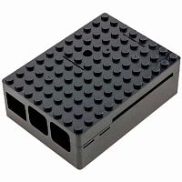 Корпус ACD RA182 Корпус ACD Black ABS Plastic Building Block case for Raspberry Pi 3 B/ B+ (CBPIBLOX-BLK) (494293)