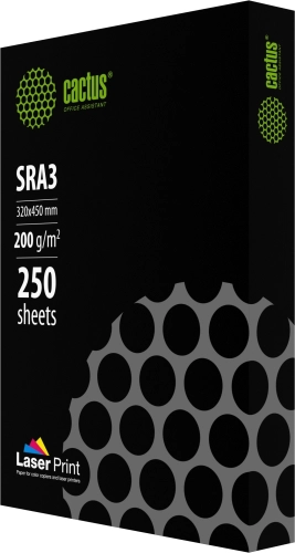 Бумага Cactus CS-LPSRA3200250 SRA3 марка A/200г/м2/250л./белый CIE170% для лазерной печати