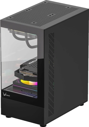 Корпус Formula Crystal Z1CM Plus AR черный без БП mATX 2x120mm 1xUSB3.0 audio bott PSU фото 5