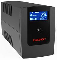 Линейно-интерактивный ИБП ДКС серии Info LCD, 600 ВА/360 Вт, 1/1, 3xIEC C13, USB + RJ45, LCD, 1x7Aч (INFOLCD600I)