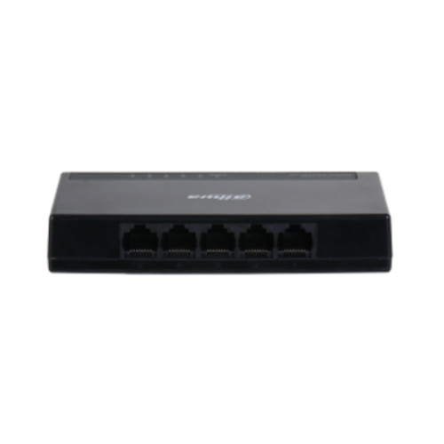 DAHUA DH-PFS3005-5GT-L 5-портовый гигабитный неуправляемый коммутатор, 5xRJ45 1Gb, коммутация 10 Гбит/ с, MAC-таблица 2K, пластик