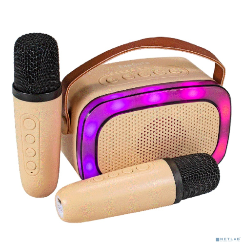 Exegate EX294943RUS Караоке-система Bro 330 (8Вт, 80-15000Гц, Bluetooth, Li-Ion, 1200mAh, с поддержкой USB и TF/ microSD карт, 3,5mm audio