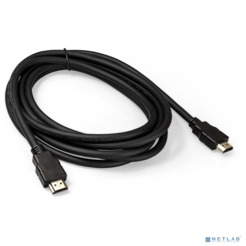 Exegate EX287731RUS Кабель HDMI ExeGate EX-CC-HDMI2-3.0 (19M/ 19M, v2.0, 3м, 4K UHD, Ethernet, позолоченные контакты)