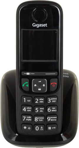 Р/ Телефон Dect Gigaset AS690 SYS черный АОН (S30852-H2816-M201)