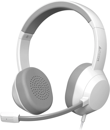 Наушники с микрофоном A4Tech Fstyler FH150U белый/ серый 2м накладные USB оголовье (FH150U WHITE)