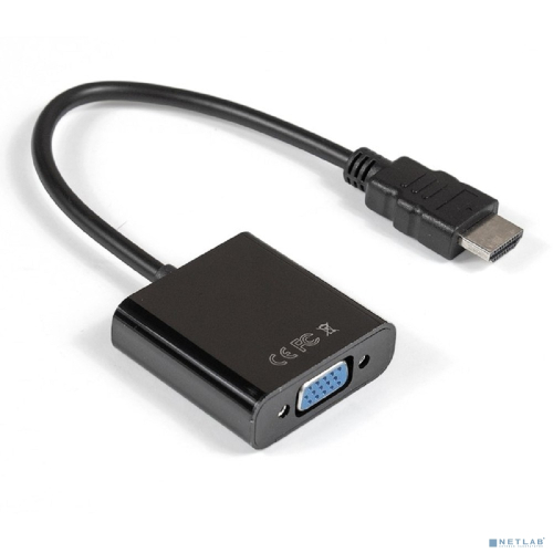 Exegate EX284926RUS Кабель-переходник HDMI-VGA ExeGate EX-HDMIM-VGAF-0.15 (19M/ 15F, 0,15м)