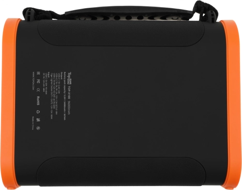 Мобильный аккумулятор TopON TOP-X100 96000mAh Qualcomm Quick Charge 3.0, Power Delivery, Qi, PPS 184W 3A черный/ оранжевый (102705) фото 17
