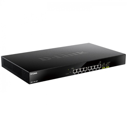 Коммутатор/ DMS-1100-10TP Smart L2 Switch 8x2.5GBase-T PoE, 2x10GBase-X SFP+, PoE Budget 240W (DMS-1100-10TP/A1A) фото 2