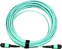 Каб.сборка Lanmaster LAN-12M-12M/OM3B-15 12x50/125 OM3 MPO-MPO полярность B 15м LSZH аквамарин