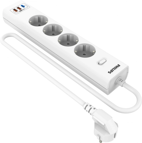 Сетевой фильтр Philips CHP8246WB/ 51 3м (4 розетки) белый (коробка) (CHP8246WB/51)