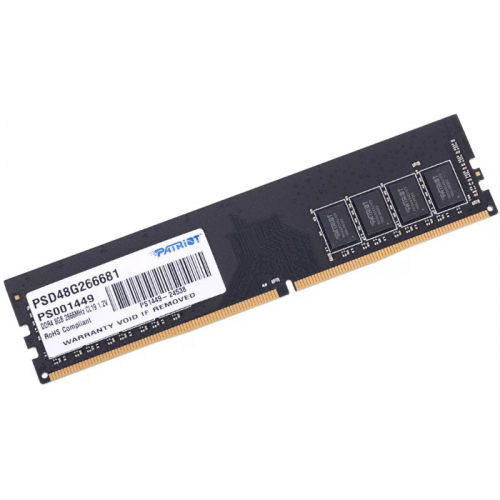 Модуль памяти Patriot 8GB DDR4 2666MHz UDIMM PC4-21300 CL19 1.2V Retail (PSD48G266681)