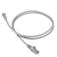 Патч-корд RJ45 - RJ45, 4 пары, UTP, категория 5е, 20 м, серый, LSZH, LAN-PC45/U5E-20-GY