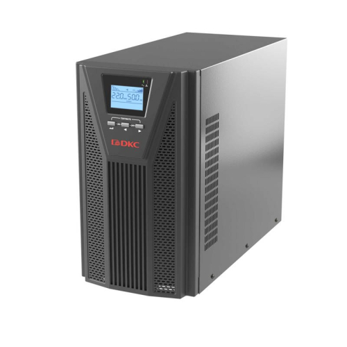 Онлайн ИБП ДКС серии Small Tower, 3000 ВА/2700 Вт, клеммы, EPO, USB, RS- 232, RJ45, з/у 1А, 8 x 7 Ач (SMALLT3A10H)