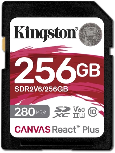Флеш карта SDXC 256GB Kingston SDR2V6/ 256GB Canvas React Plus w/ o adapter (SDR2V6/256GB)