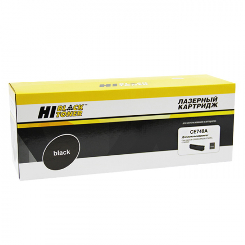 Картридж Hi-Black HB-CE740A, черный, 7000 копий, для HP CLJ CP5220/ 5225/ 5225n/ 5225dn, восстановленный (999010040)