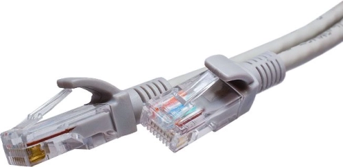 Патч-корд Suprlan 10-0142 UTP RJ-45 вил.-вилка RJ-45 кат.5E 1м серый LSZH 26AWG