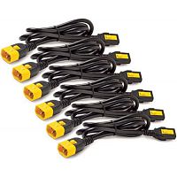 Power Cord Kit (6 ps), Locking, IEC 320 C13 to IEC 320 C14, 10A, 208/230V, 1,8m (repl. AP8706S) (AP8706S-WW)